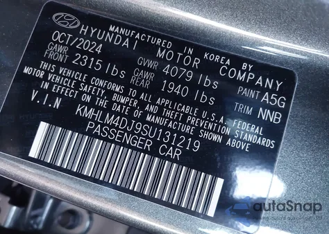 2025 Hyundai Elantra Blue from USA, damaged, VIN KMHLM4DJ9SU131219